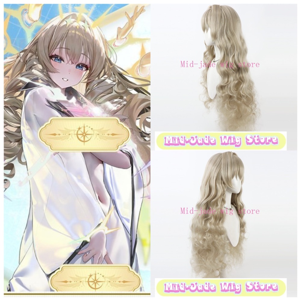 Gaming Accessories Korea - Taç Cosplay Peruk Uzun Kıvırcık Saç