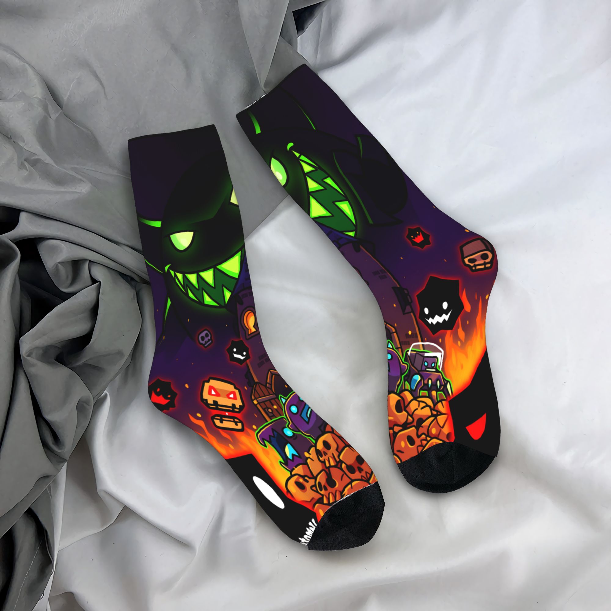 Gaming Accessories Ideas - Geometri Oyun Desenli Çoraplar Komik Çoraplar