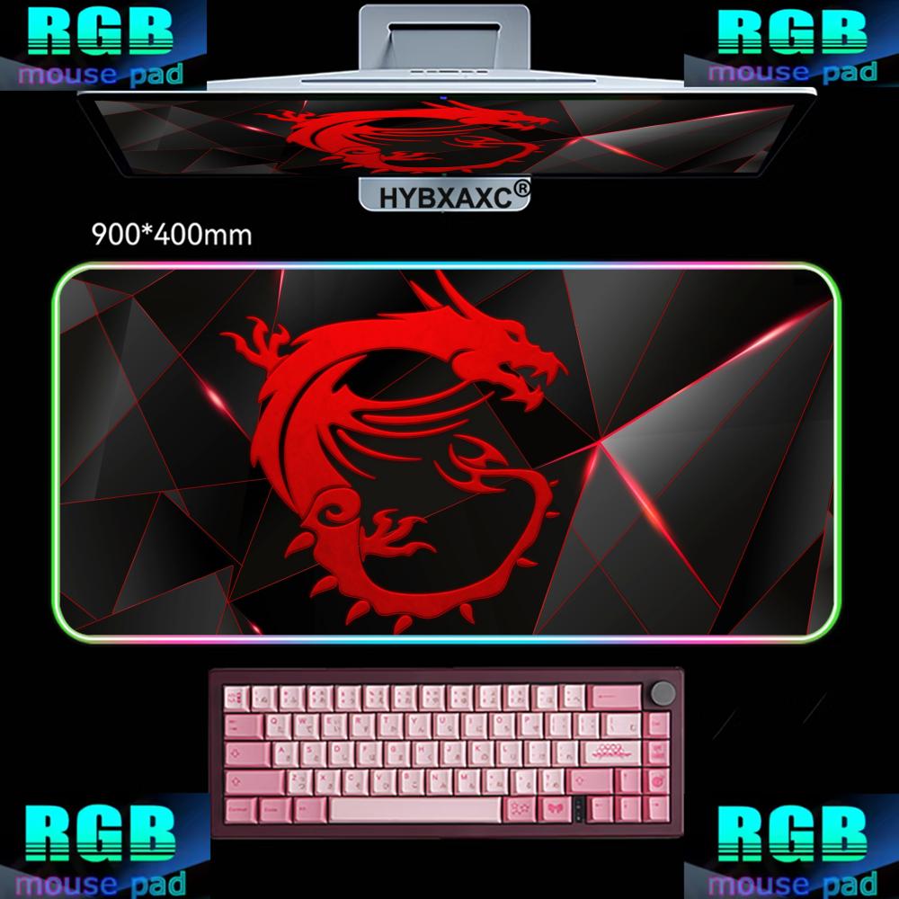 Gaming Accessories Logo - Oyuncu Mouse Pad'i RGB MSI Logolu