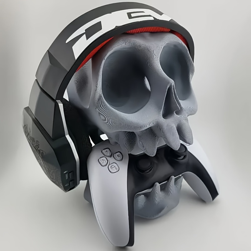 Gaming Accessories Headset - Kafatası Şekilli Kontrol Cihazı Standı Kulaklık