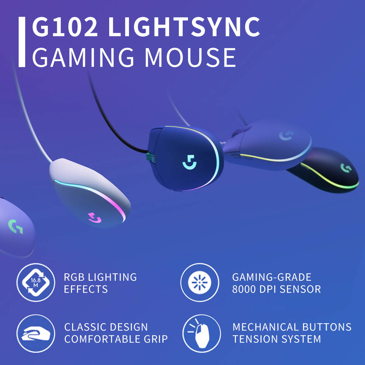 G102 Logitech G203 Mouse, Ligh - Logitech Mouse G203 incelemesi ve fiyatı