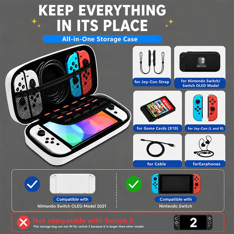 Nintendo Switch Lite/OLED için - Gaming Accessories Bag incelemesi ve fiyatı
