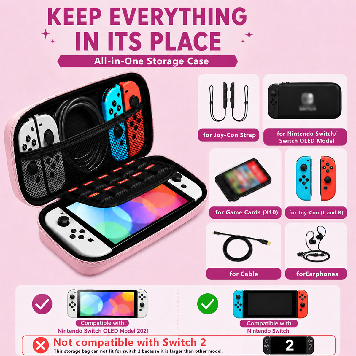 Macaron Renkli Sert Saklama Ça - Gaming Accessories Bag incelemesi ve fiyatı